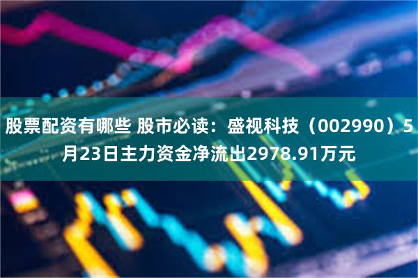 股票配资有哪些 股市必读：盛视科技（002990）5月23日主力资金净流出2978.91万元
