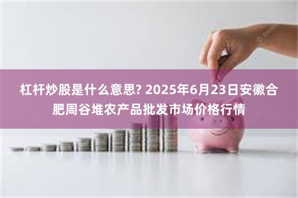 杠杆炒股是什么意思? 2025年6月23日安徽合肥周谷堆农产品批发市场价格行情