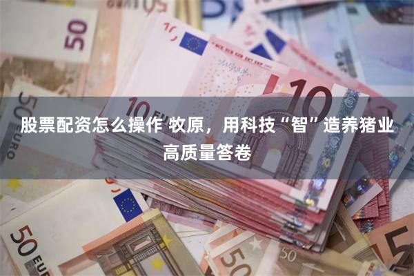 股票配资怎么操作 牧原，用科技“智”造养猪业高质量答卷